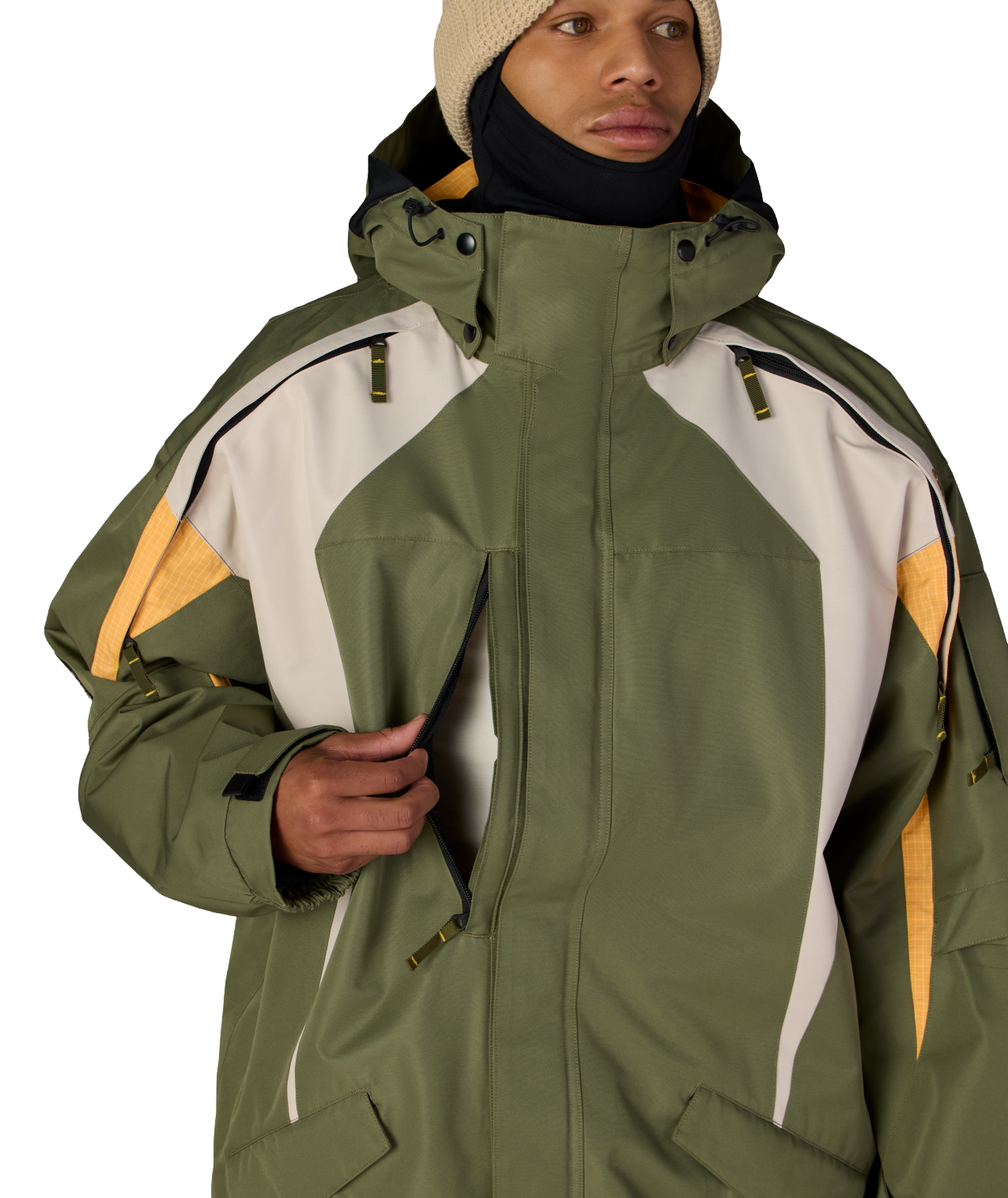 MENS 2003 ATOM JACKET - FATIGUE GREEN COLORBLOCK