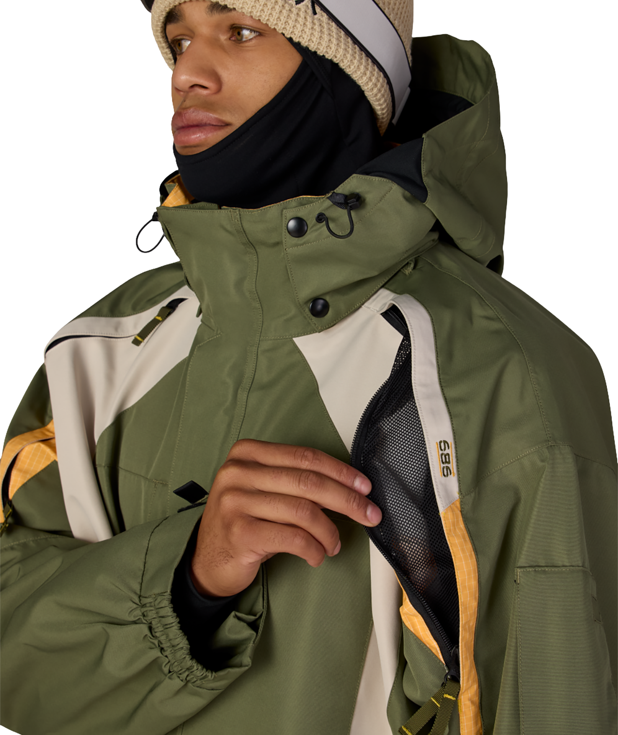 MENS 2003 ATOM JACKET - FATIGUE GREEN COLORBLOCK