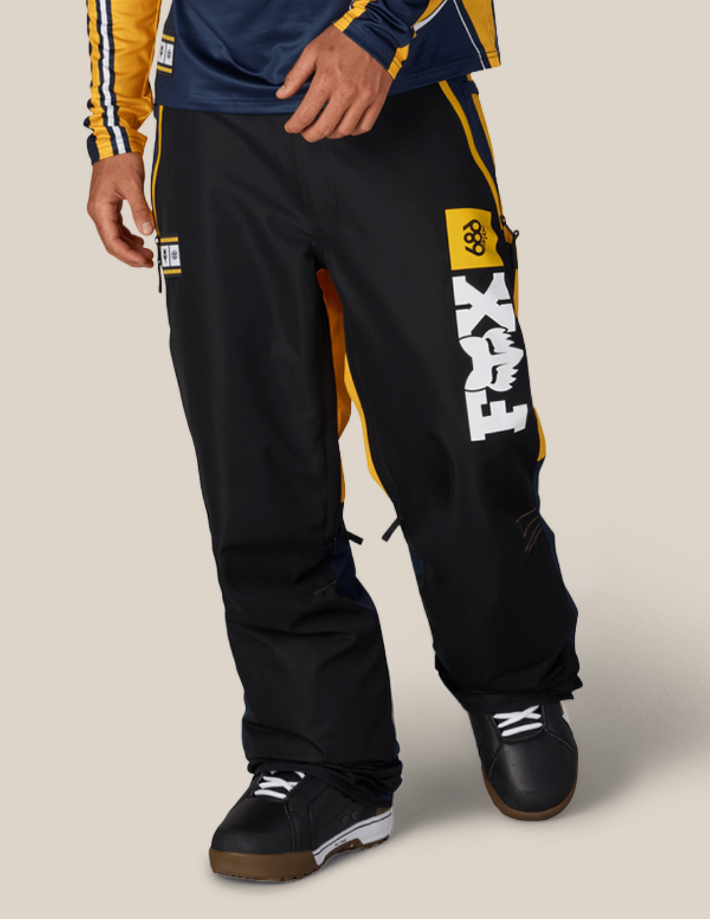 MENS FOX RACING SPEC SHELL PANT - FOX YELLOW COLORBLOCK