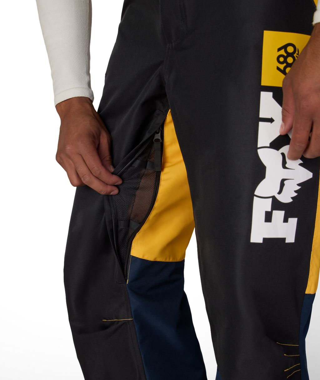 MENS FOX RACING SPEC SHELL PANT - FOX YELLOW COLORBLOCK