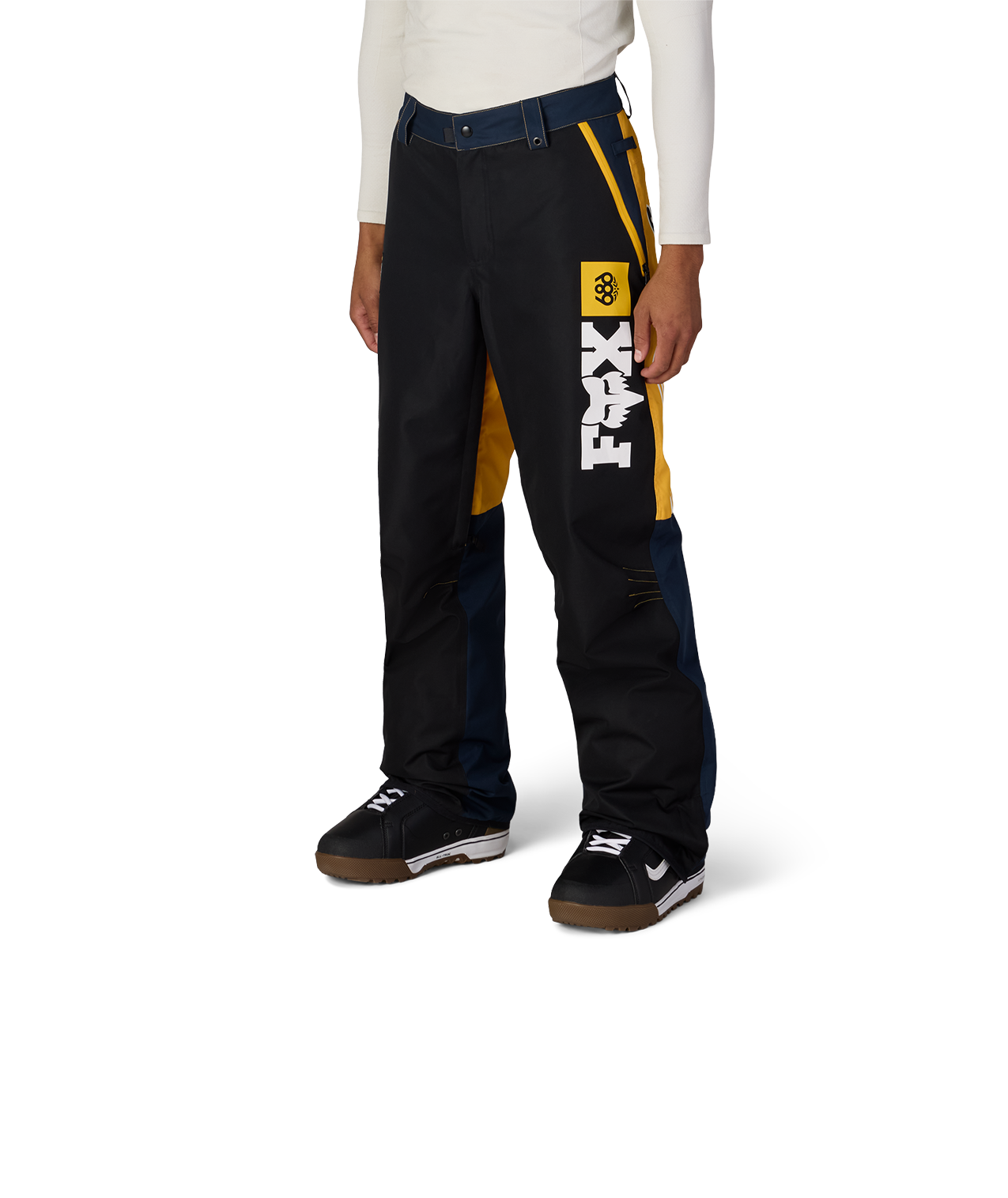 MENS FOX RACING SPEC SHELL PANT - FOX YELLOW COLORBLOCK