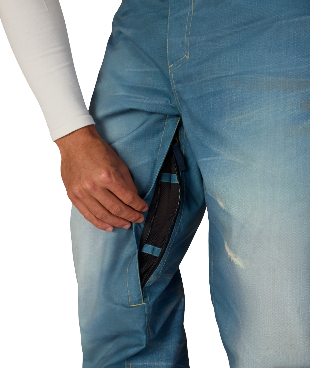 MENS DECONSTRUCTED™ DENIM INSULATED PANT - INDIGO DENIM