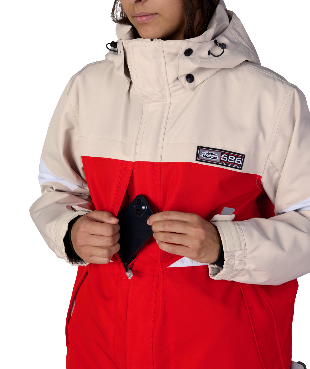 WOMENS SEARCH JACKET - LIMESTONE COLORBLOCK