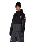 WOMENS METALLICA BURNING SKULL INSULATED JACKET - METALLICA BLACK COLORBLOCK