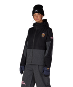 WOMENS METALLICA BURNING SKULL INSULATED JACKET - METALLICA BLACK COLORBLOCK