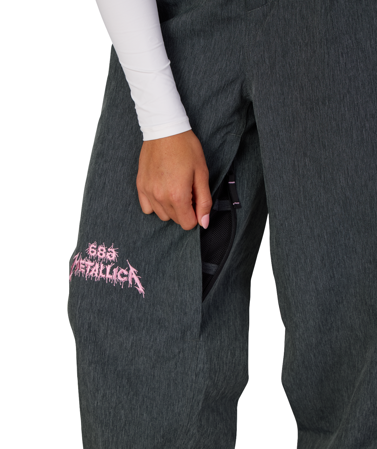 WOMENS METALLICA BURNING SKULL SHELL PANT - METALLICA BLACK DENIM