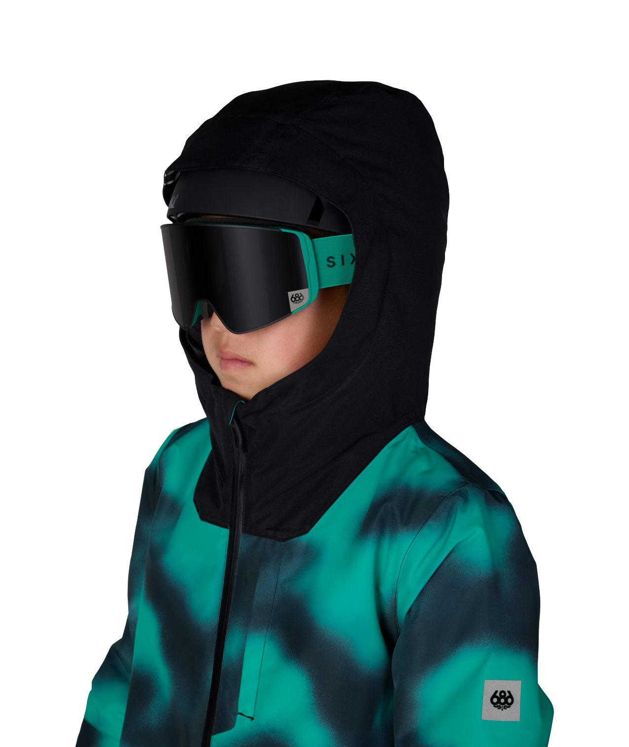 BOYS GATEWAY™ INSULATED JACKET - DEEP GREEN DARK SKIES COLORBLK