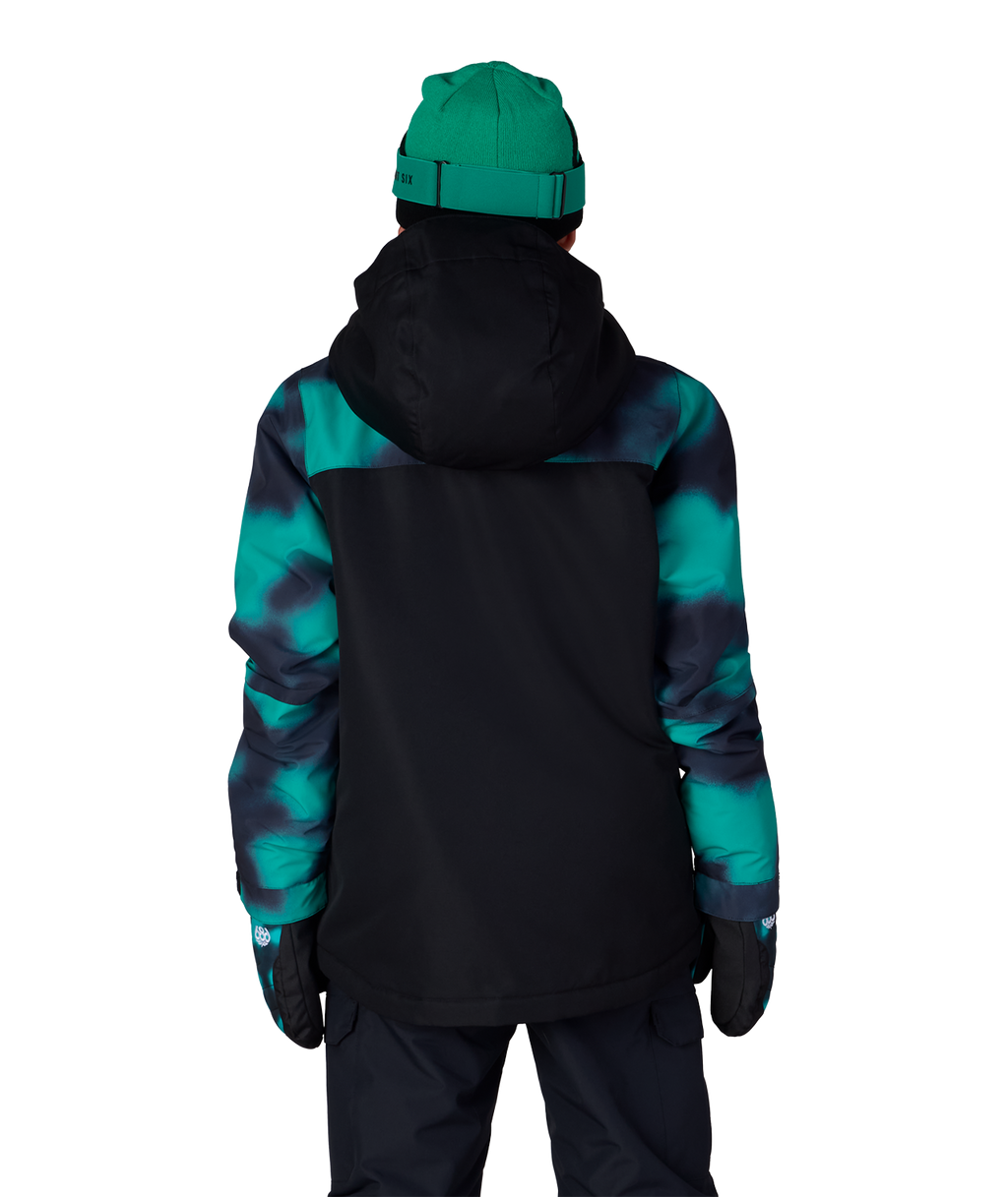 BOYS GATEWAY™ INSULATED JACKET - DEEP GREEN DARK SKIES COLORBLK