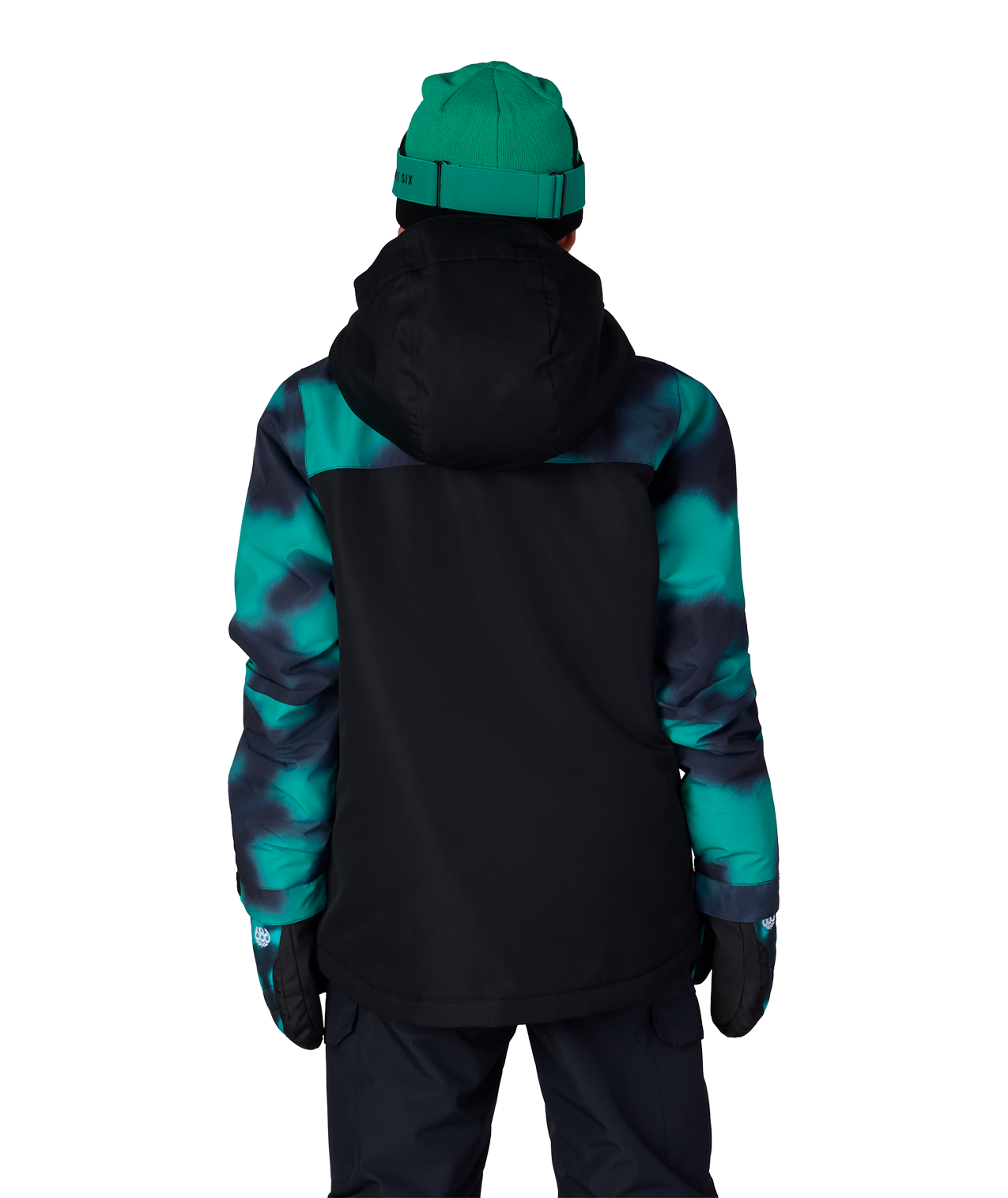 BOYS GATEWAY™ INSULATED JACKET - DEEP GREEN DARK SKIES COLORBLK