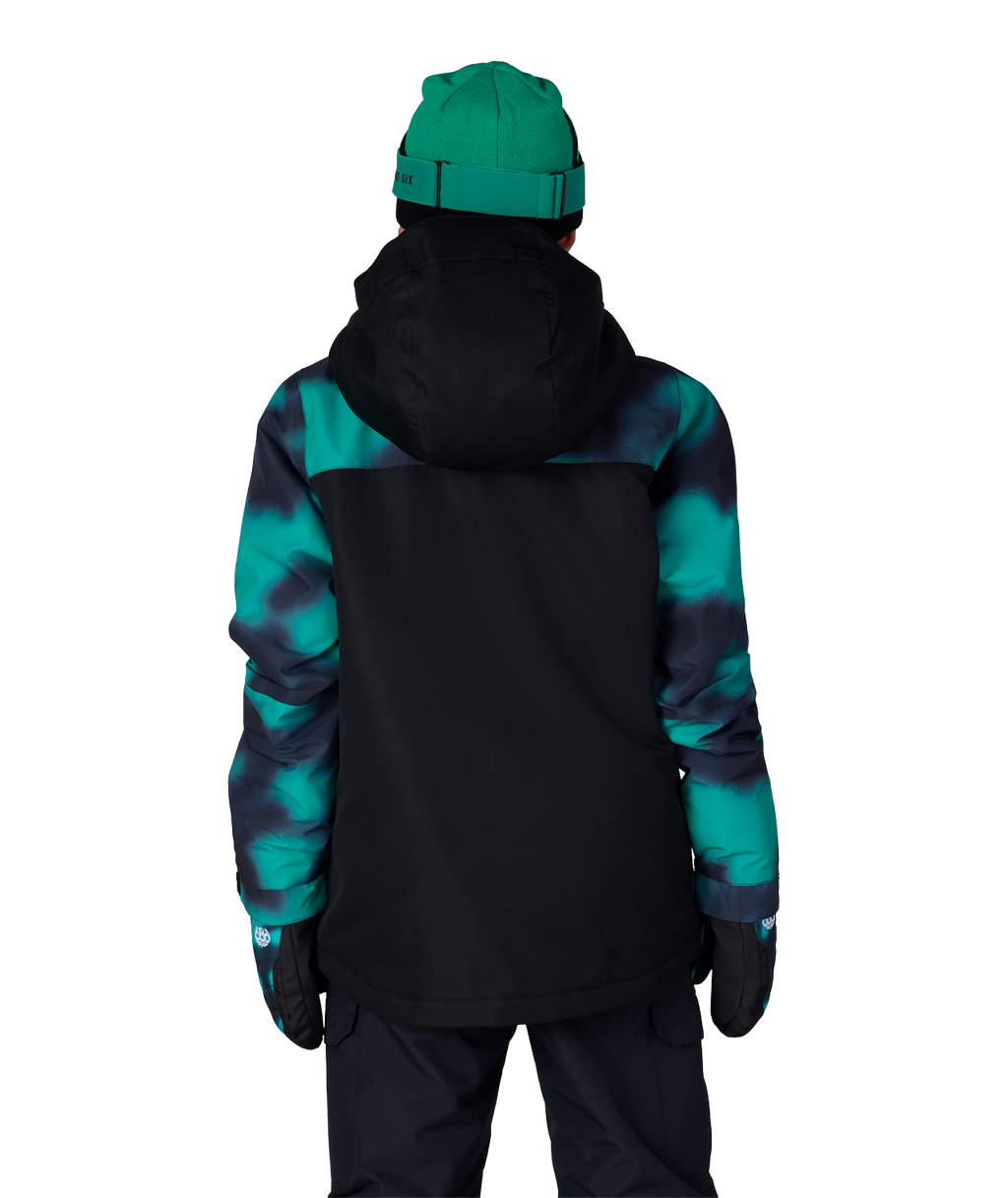 BOYS GATEWAY™ INSULATED JACKET - DEEP GREEN DARK SKIES COLORBLK