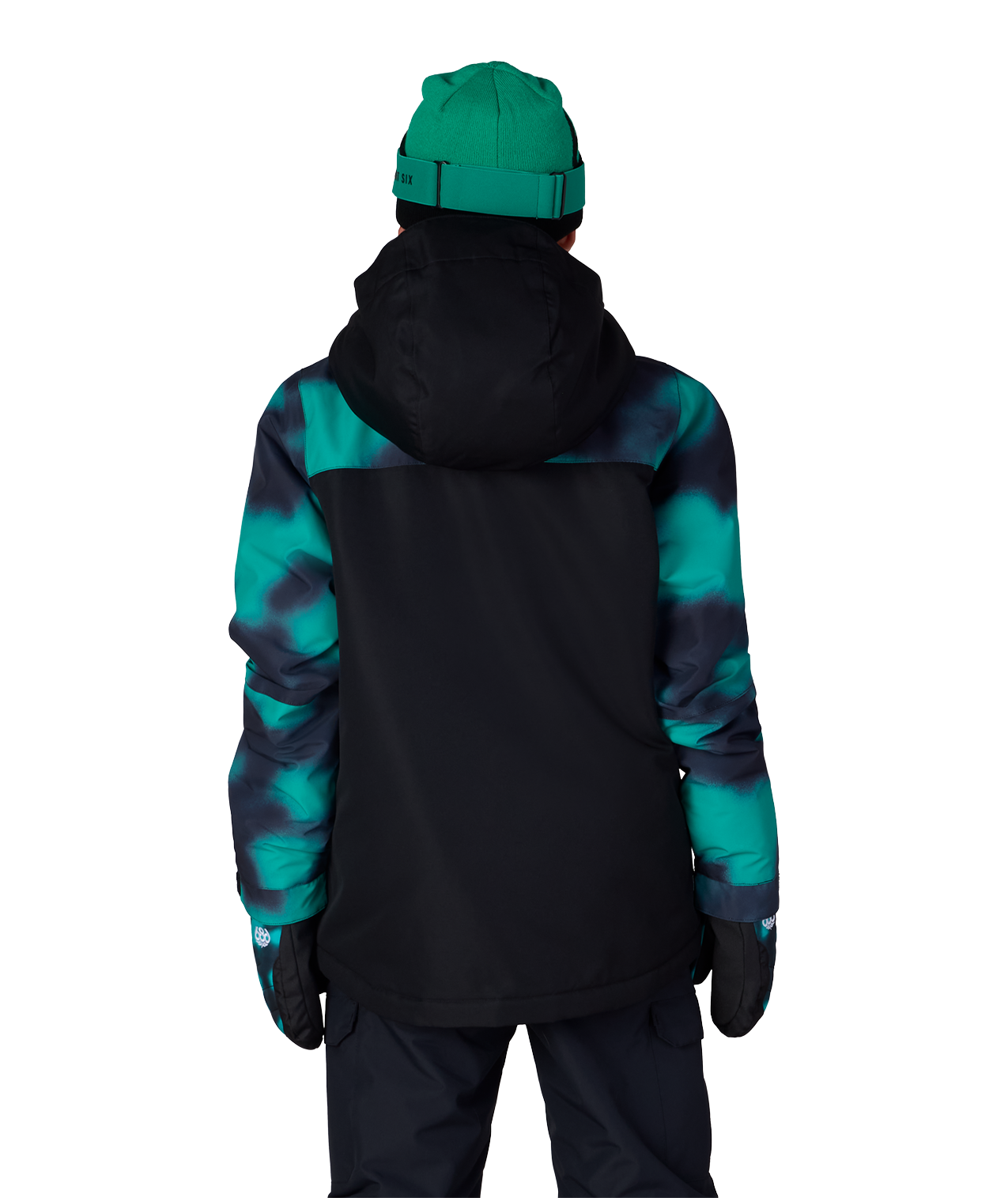 BOYS GATEWAY™ INSULATED JACKET - DEEP GREEN DARK SKIES COLORBLK