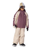 GIRLS HOLOGRAM™ INSULATED JACKET - BLACK PLUM COLORBLOCK