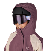 GIRLS HOLOGRAM™ INSULATED JACKET - BLACK PLUM COLORBLOCK