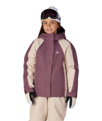 GIRLS HOLOGRAM™ INSULATED JACKET - BLACK PLUM COLORBLOCK