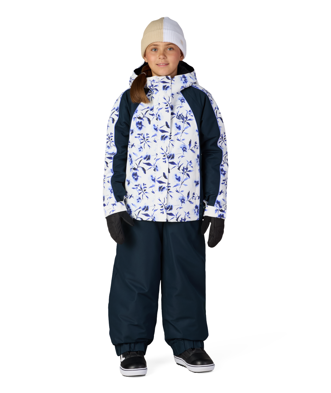 GIRLS HOLOGRAM™ INSULATED JACKET - BLUE PORCELAIN COLORBLOCK