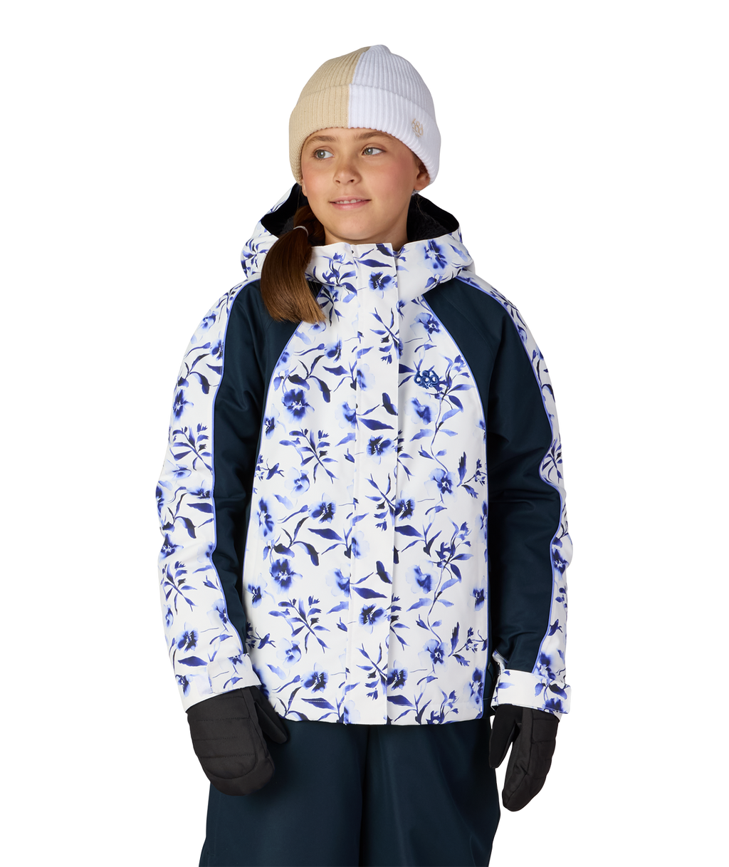 GIRLS HOLOGRAM™ INSULATED JACKET - BLUE PORCELAIN COLORBLOCK