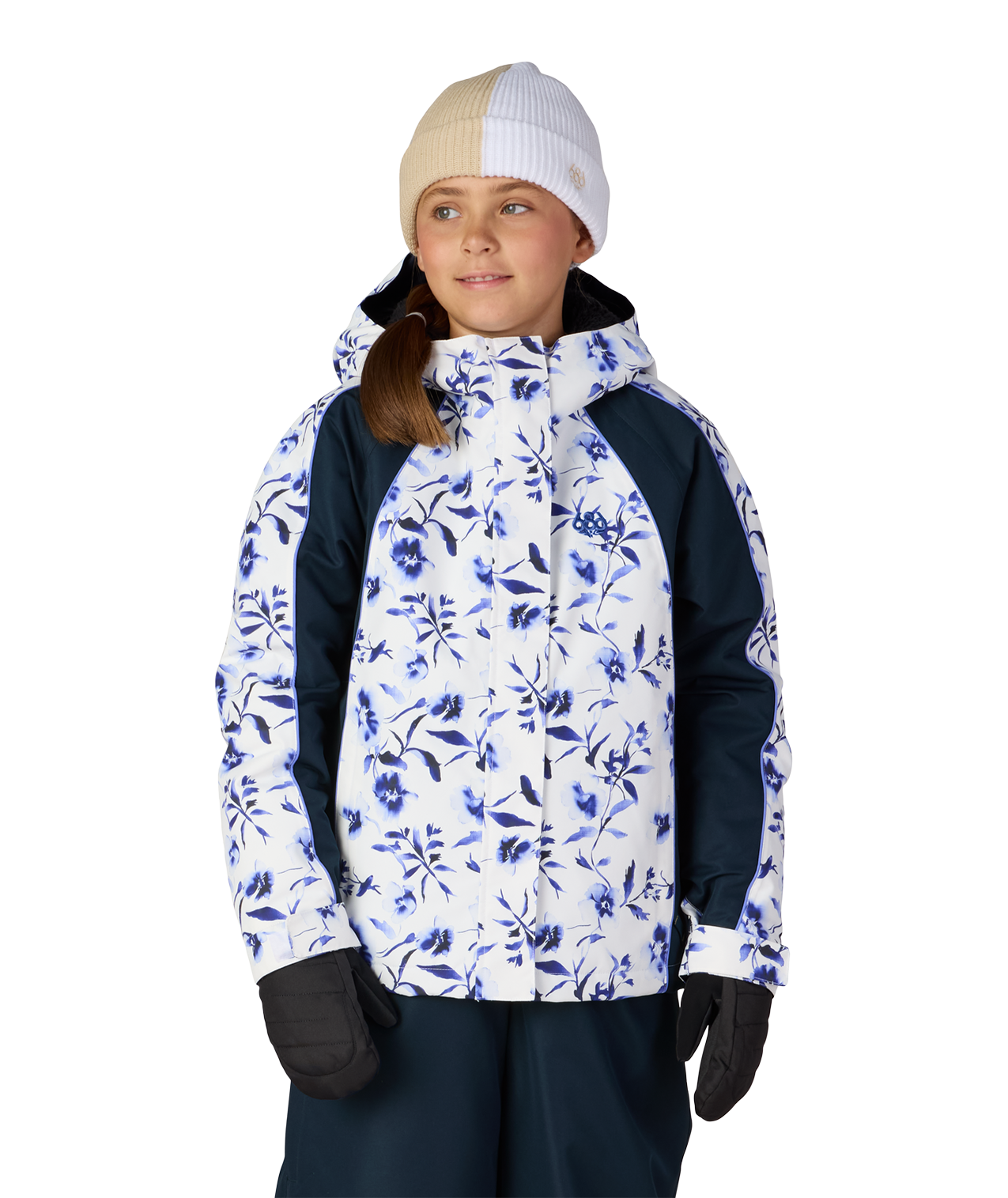 GIRLS HOLOGRAM™ INSULATED JACKET - BLUE PORCELAIN COLORBLOCK