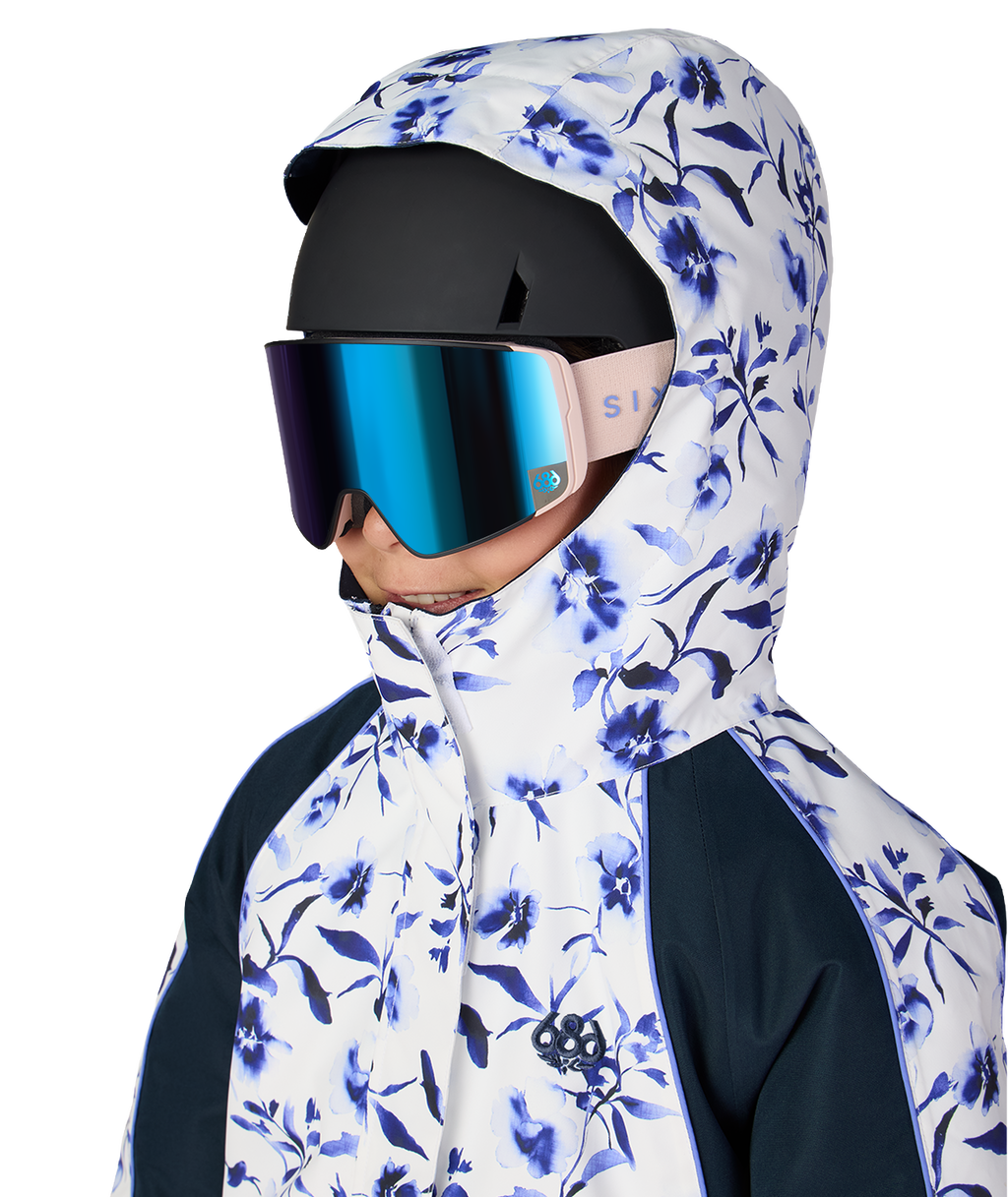GIRLS HOLOGRAM™ INSULATED JACKET - BLUE PORCELAIN COLORBLOCK