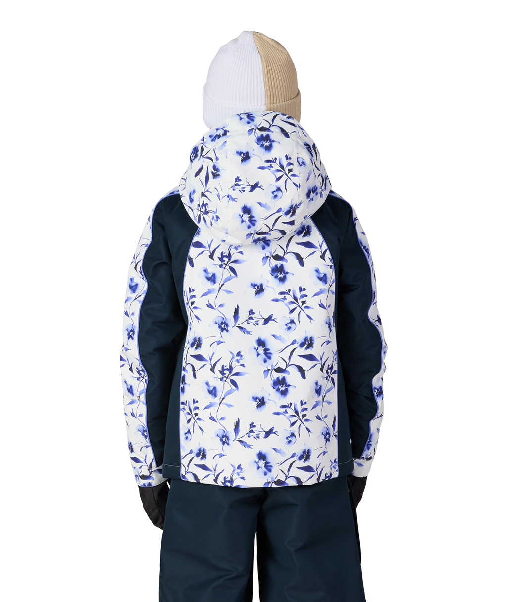 GIRLS HOLOGRAM™ INSULATED JACKET - BLUE PORCELAIN COLORBLOCK