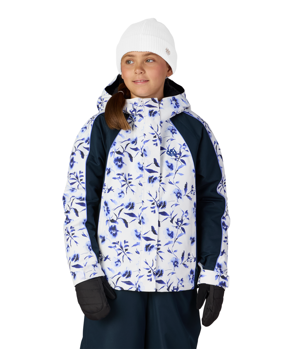GIRLS HOLOGRAM™ INSULATED JACKET - BLUE PORCELAIN COLORBLOCK