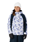 GIRLS HOLOGRAM™ INSULATED JACKET - BLUE PORCELAIN COLORBLOCK