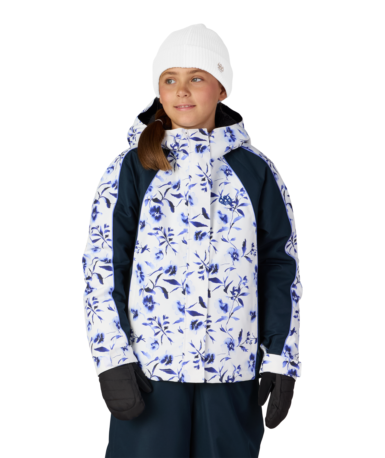 GIRLS HOLOGRAM™ INSULATED JACKET - BLUE PORCELAIN COLORBLOCK