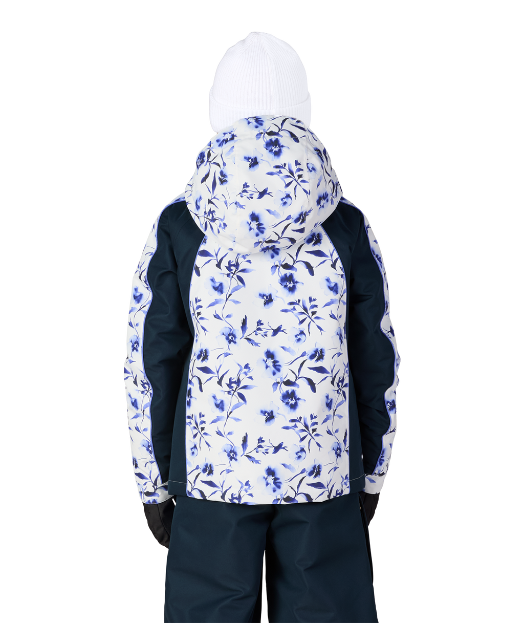 GIRLS HOLOGRAM™ INSULATED JACKET - BLUE PORCELAIN COLORBLOCK