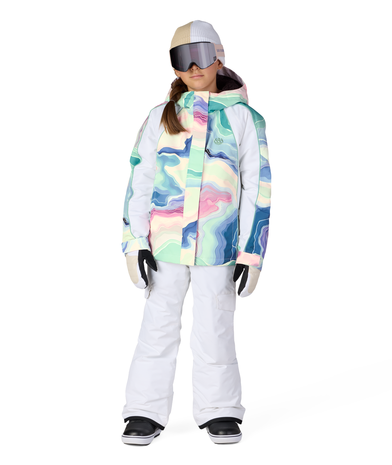 GIRLS HOLOGRAM™ INSULATED JACKET - WASABI SEDIMENTARY