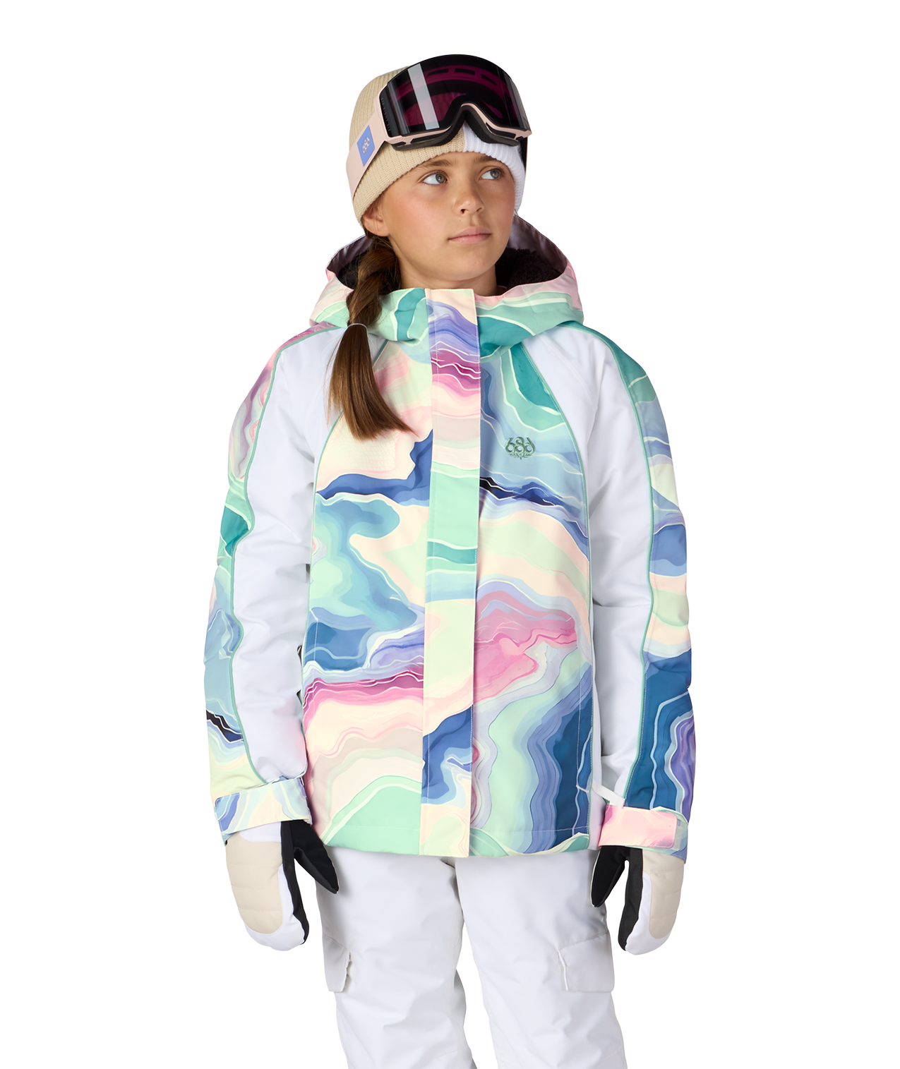 GIRLS HOLOGRAM™ INSULATED JACKET - WASABI SEDIMENTARY