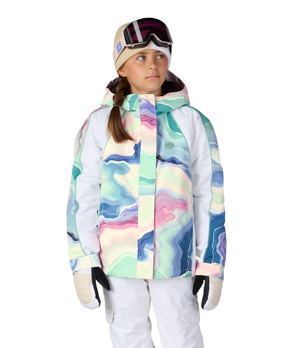 GIRLS HOLOGRAM™ INSULATED JACKET - WASABI SEDIMENTARY
