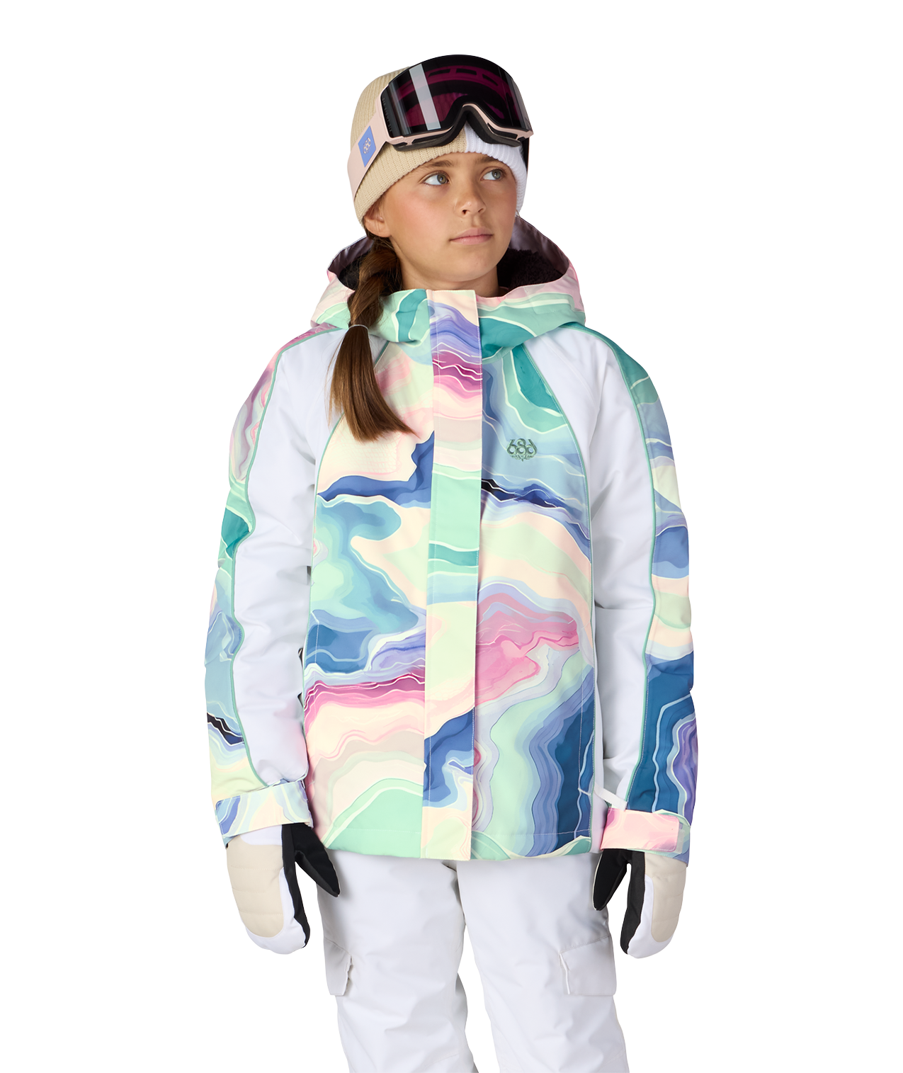 GIRLS HOLOGRAM™ INSULATED JACKET - WASABI SEDIMENTARY