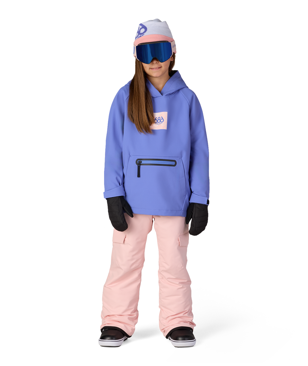 YOUTH WATERPROOF HOODY - ALPENGLOW BLUE