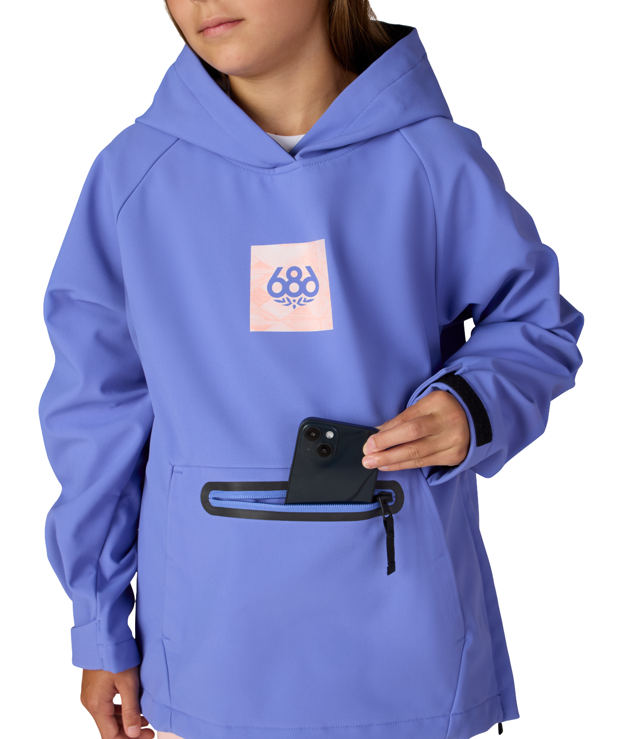 YOUTH WATERPROOF HOODY - ALPENGLOW BLUE