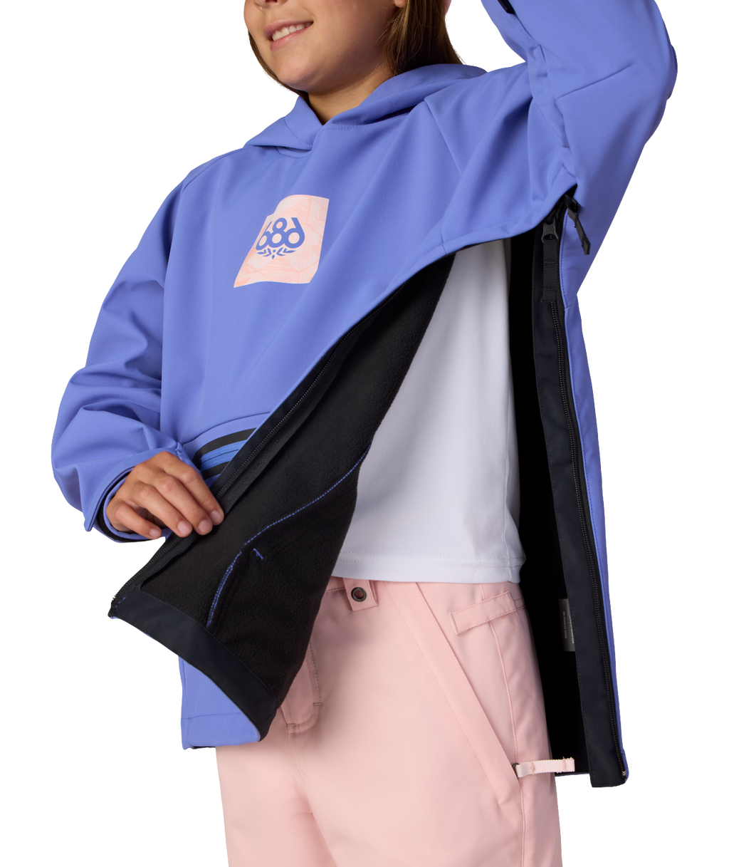 YOUTH WATERPROOF HOODY - ALPENGLOW BLUE