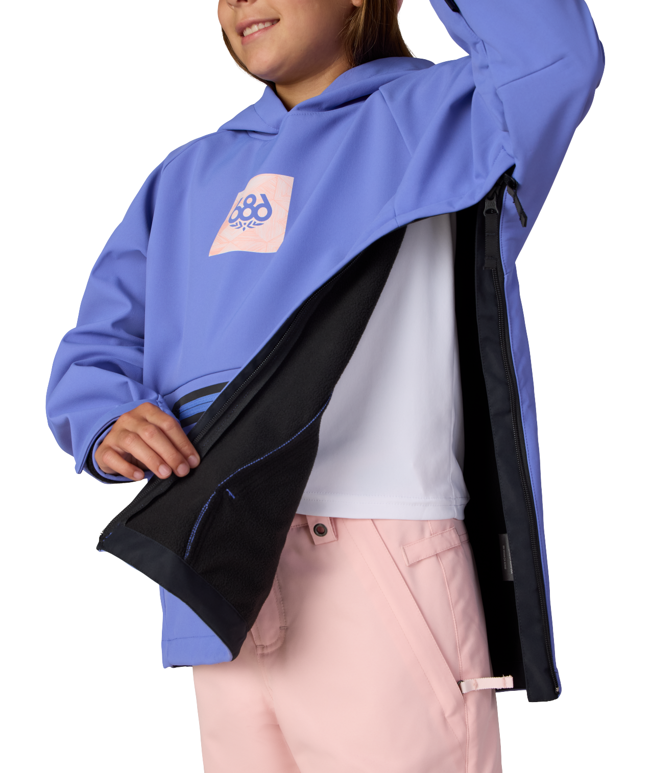 YOUTH WATERPROOF HOODY - ALPENGLOW BLUE