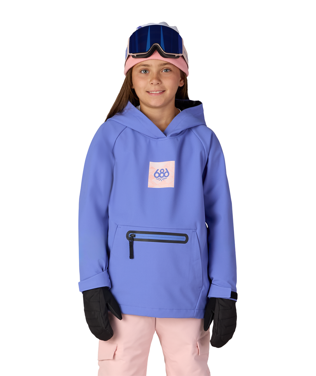 YOUTH WATERPROOF HOODY - ALPENGLOW BLUE