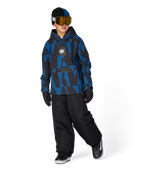 YOUTH WATERPROOF HOODY - BLUE ASH SHAPES