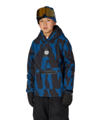 YOUTH WATERPROOF HOODY - BLUE ASH SHAPES
