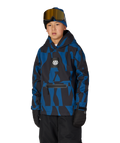 YOUTH WATERPROOF HOODY - BLUE ASH SHAPES