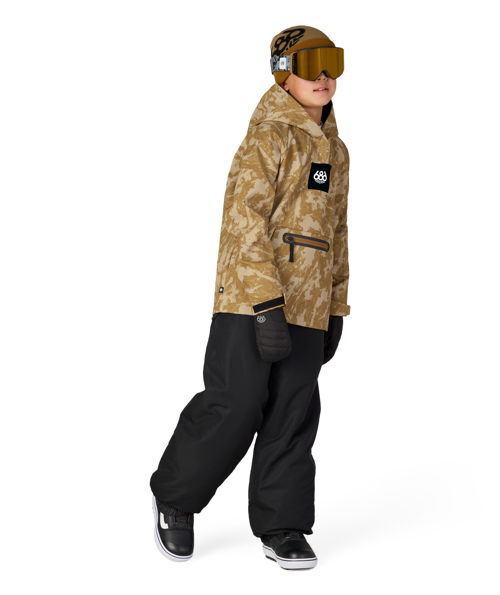 YOUTH WATERPROOF HOODY - BRONZE SCRATCH CAMO