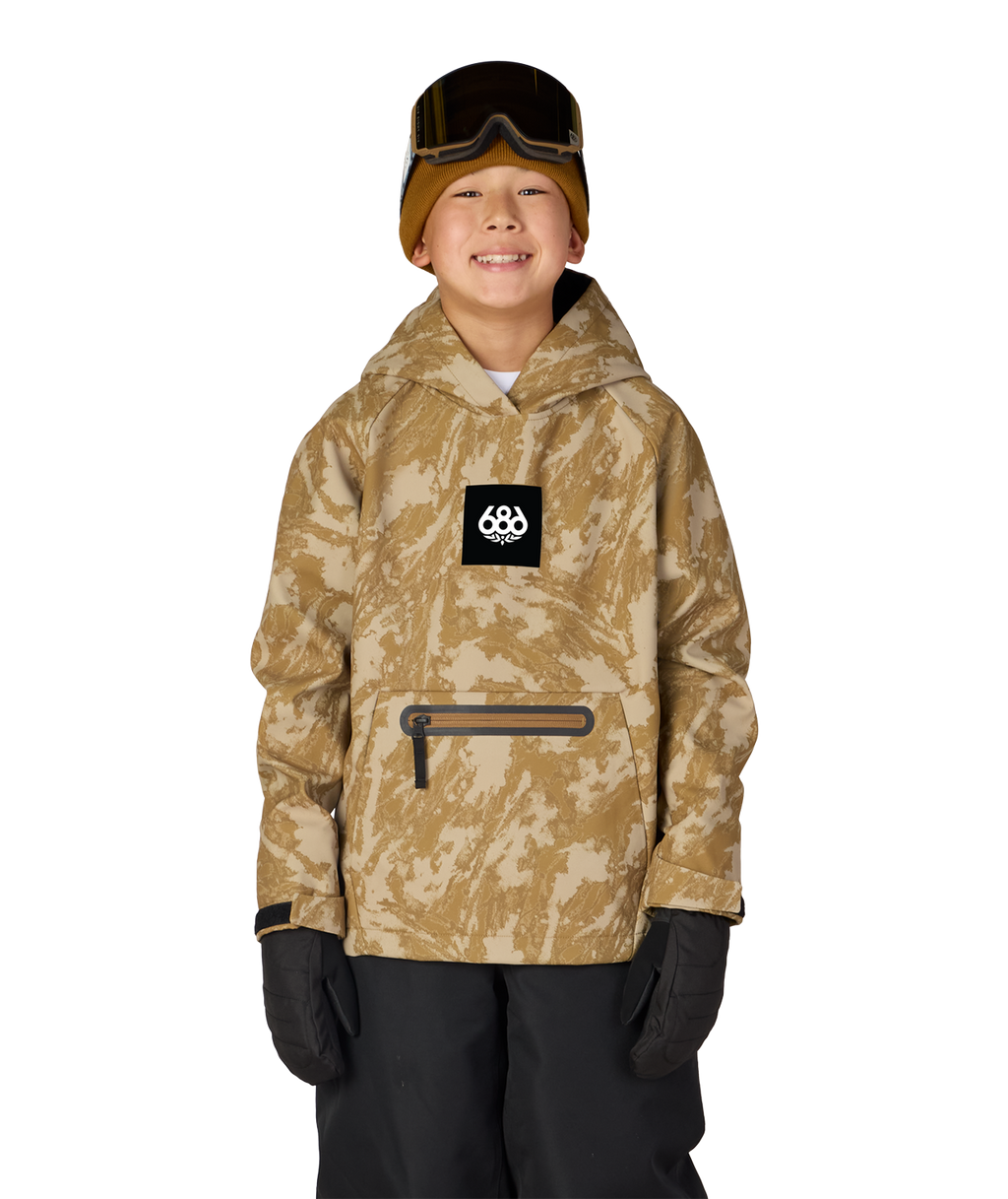 YOUTH WATERPROOF HOODY - BRONZE SCRATCH CAMO