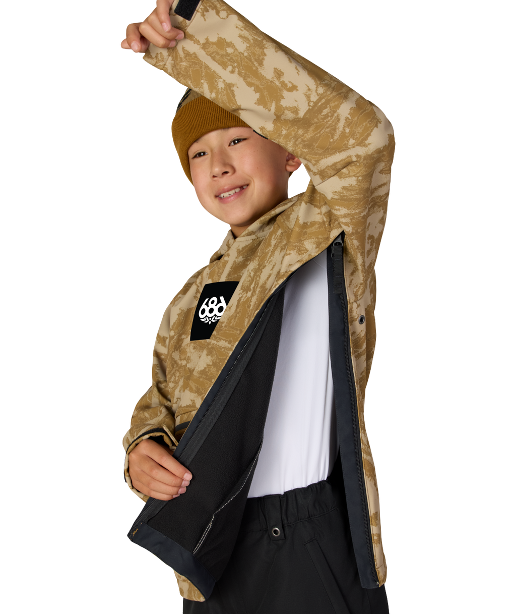 YOUTH WATERPROOF HOODY - BRONZE SCRATCH CAMO