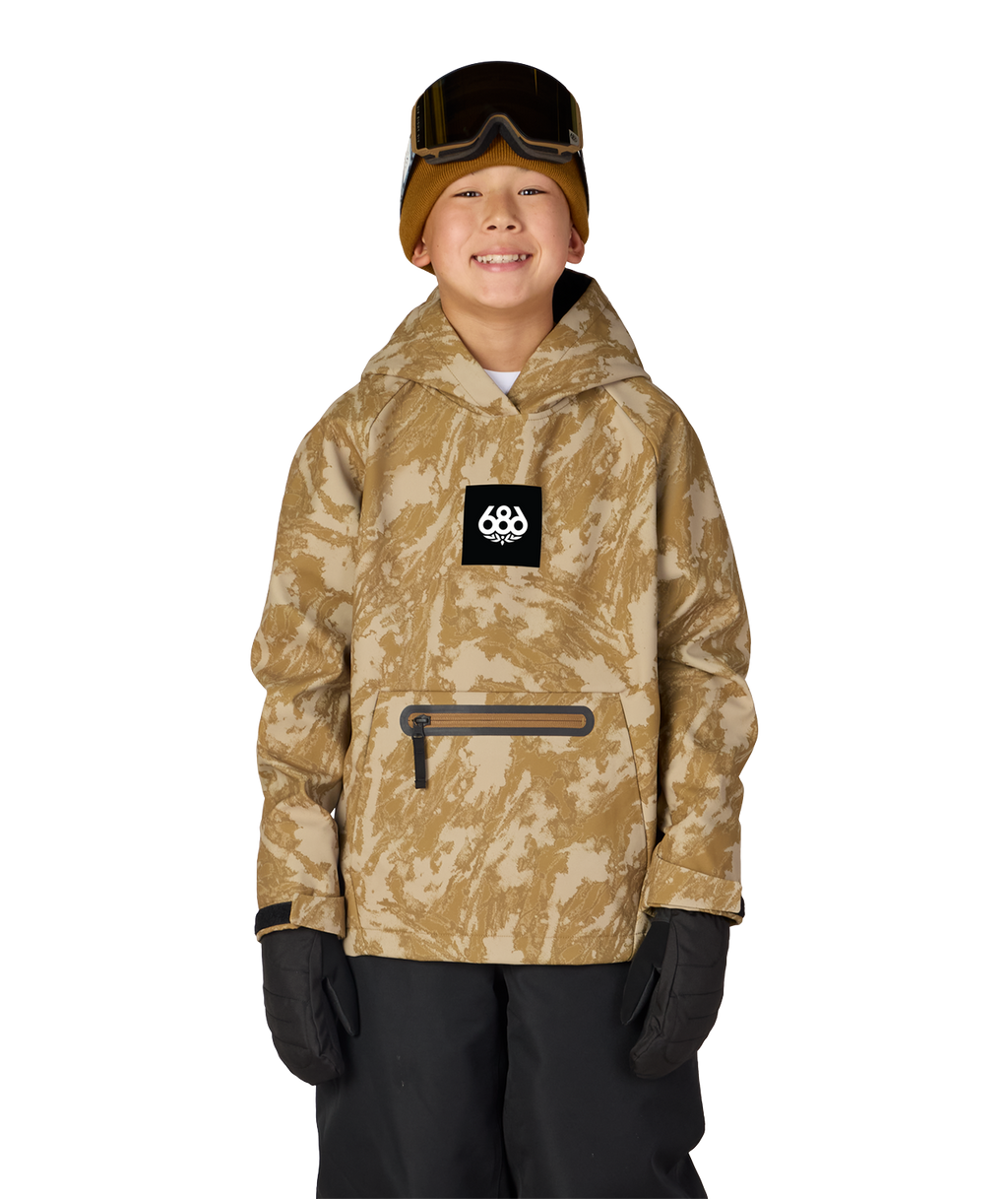 YOUTH WATERPROOF HOODY - BRONZE SCRATCH CAMO