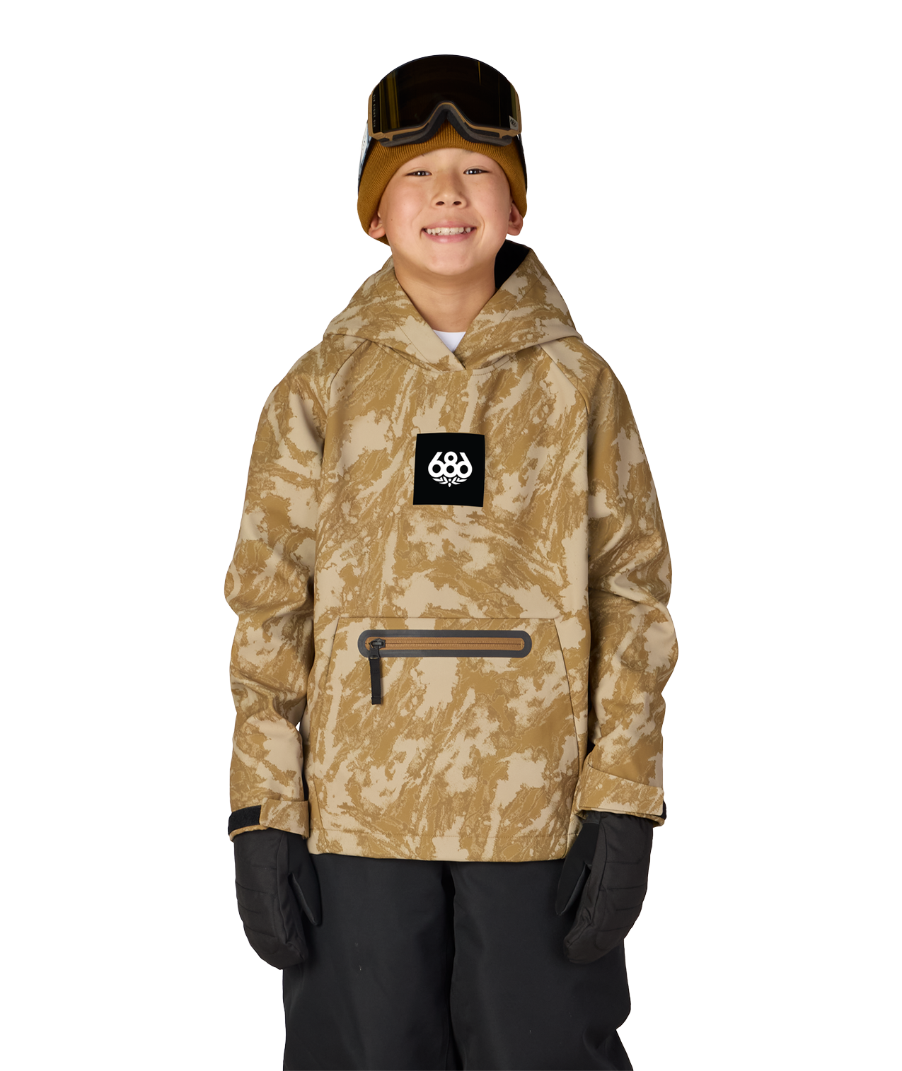 YOUTH WATERPROOF HOODY - BRONZE SCRATCH CAMO