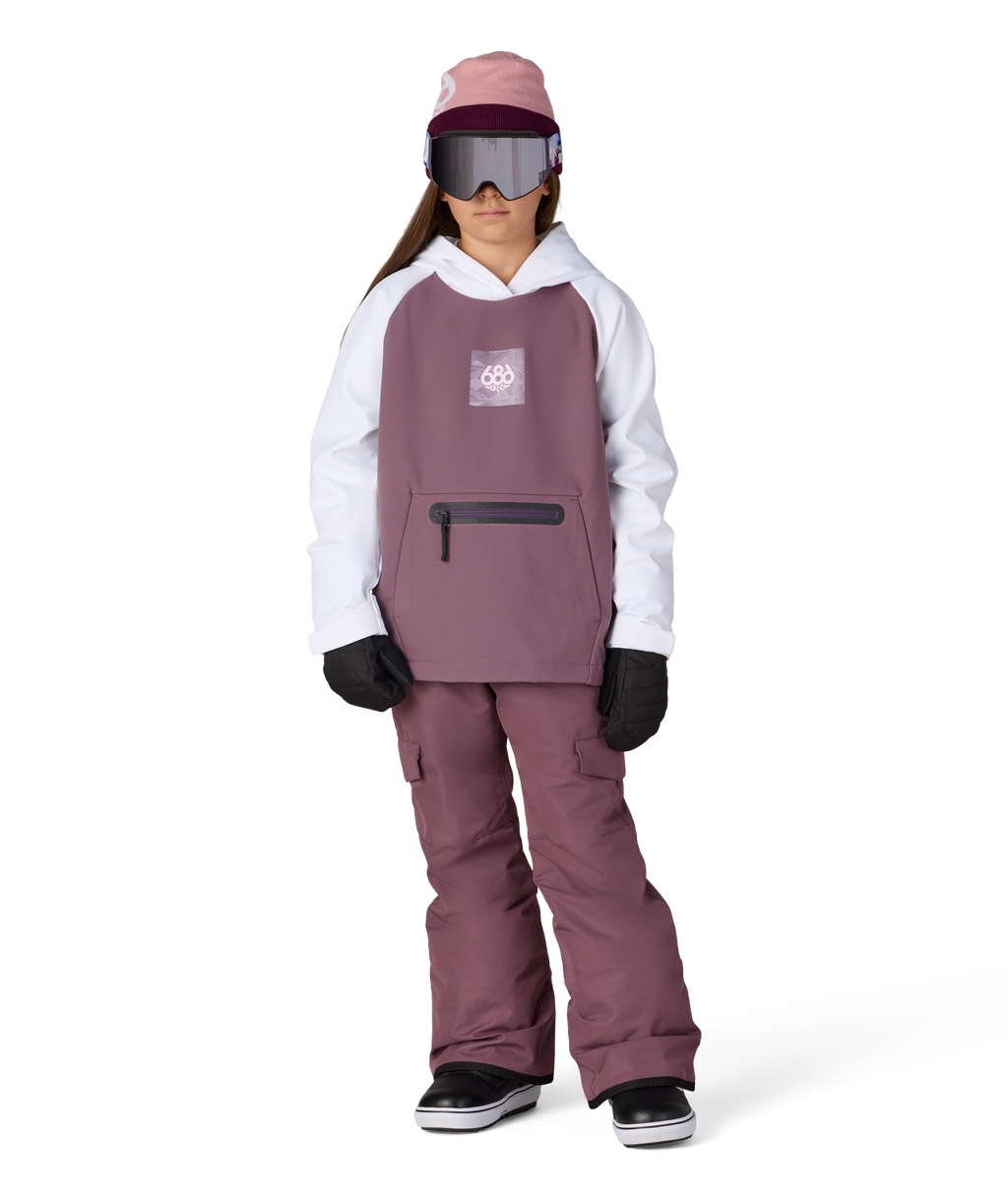YOUTH WATERPROOF HOODY - WHITE COLORBLOCK