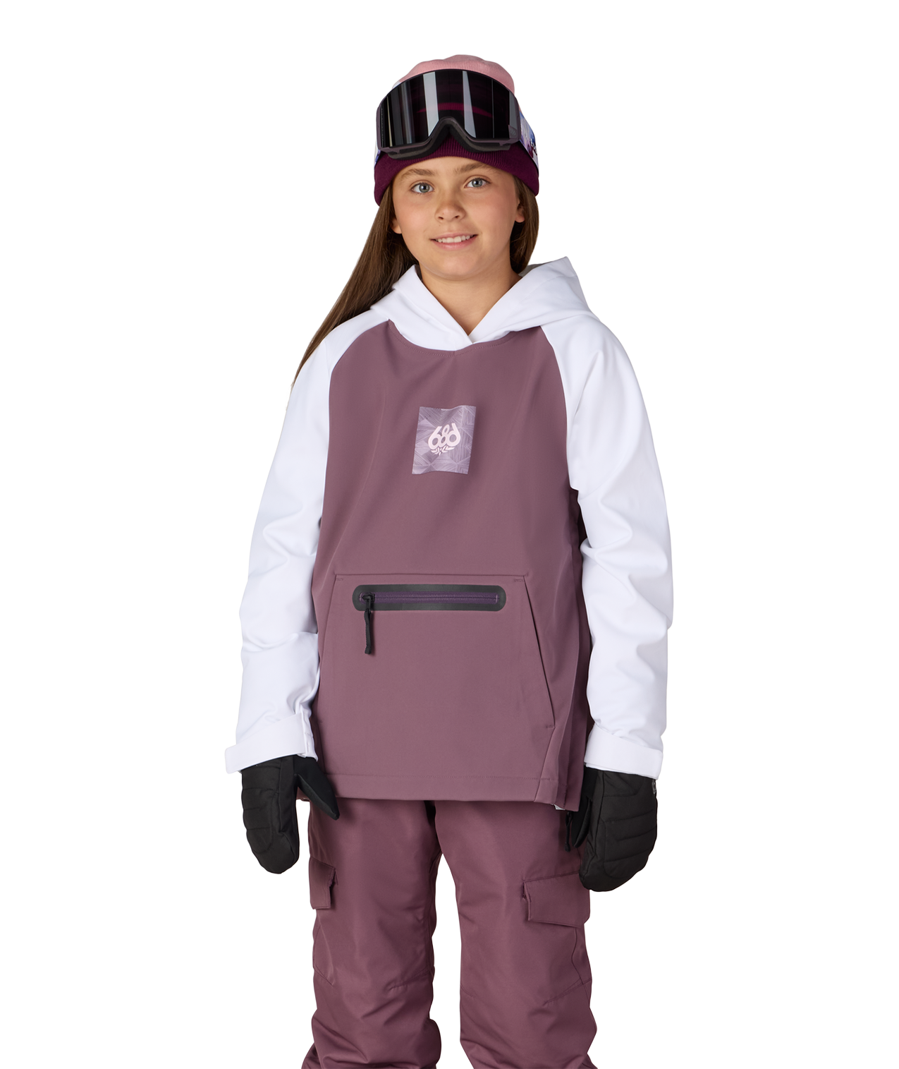 YOUTH WATERPROOF HOODY - WHITE COLORBLOCK