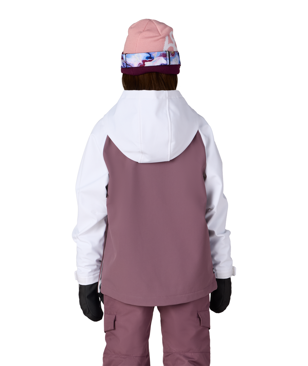 YOUTH WATERPROOF HOODY - WHITE COLORBLOCK