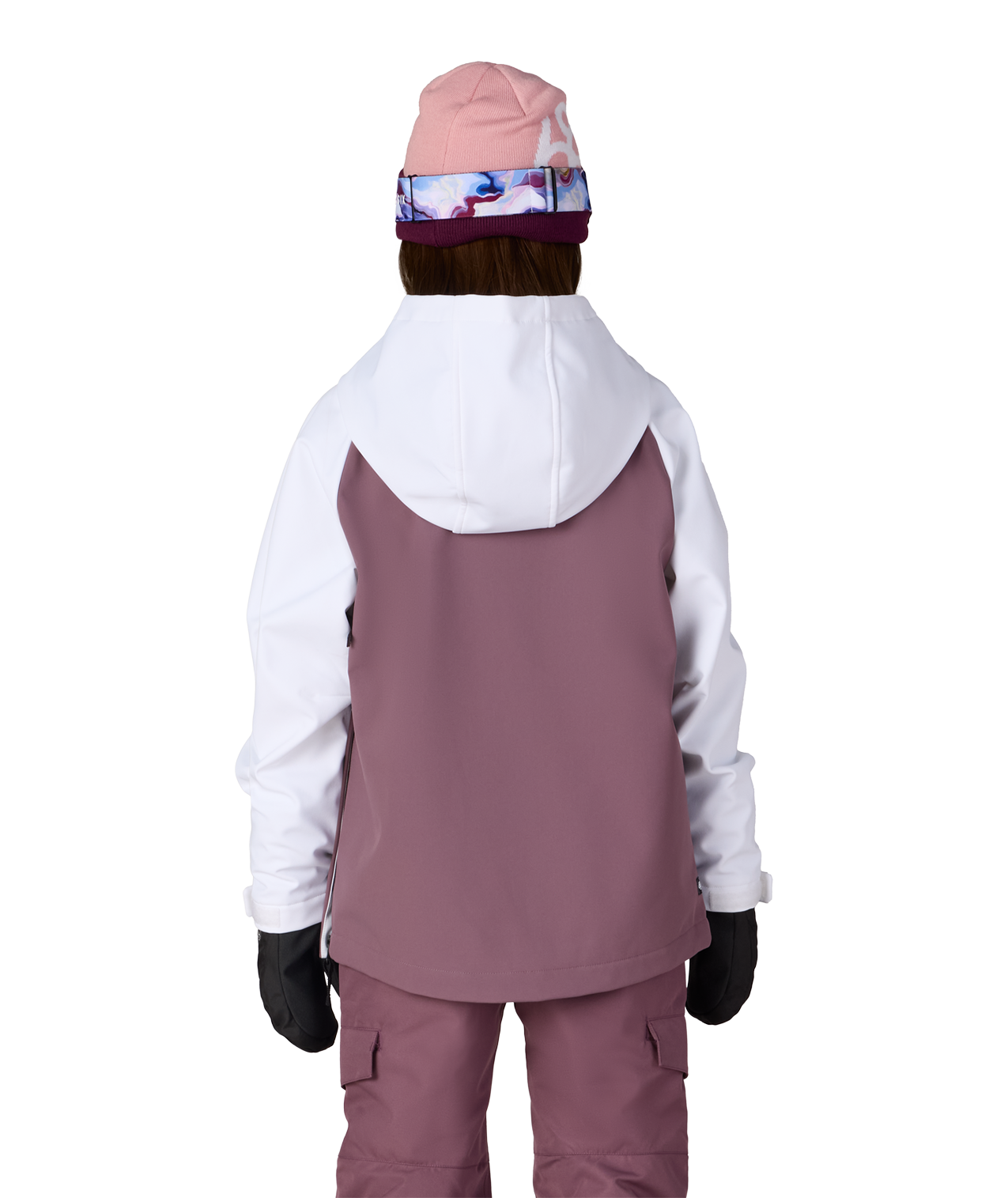 YOUTH WATERPROOF HOODY - WHITE COLORBLOCK