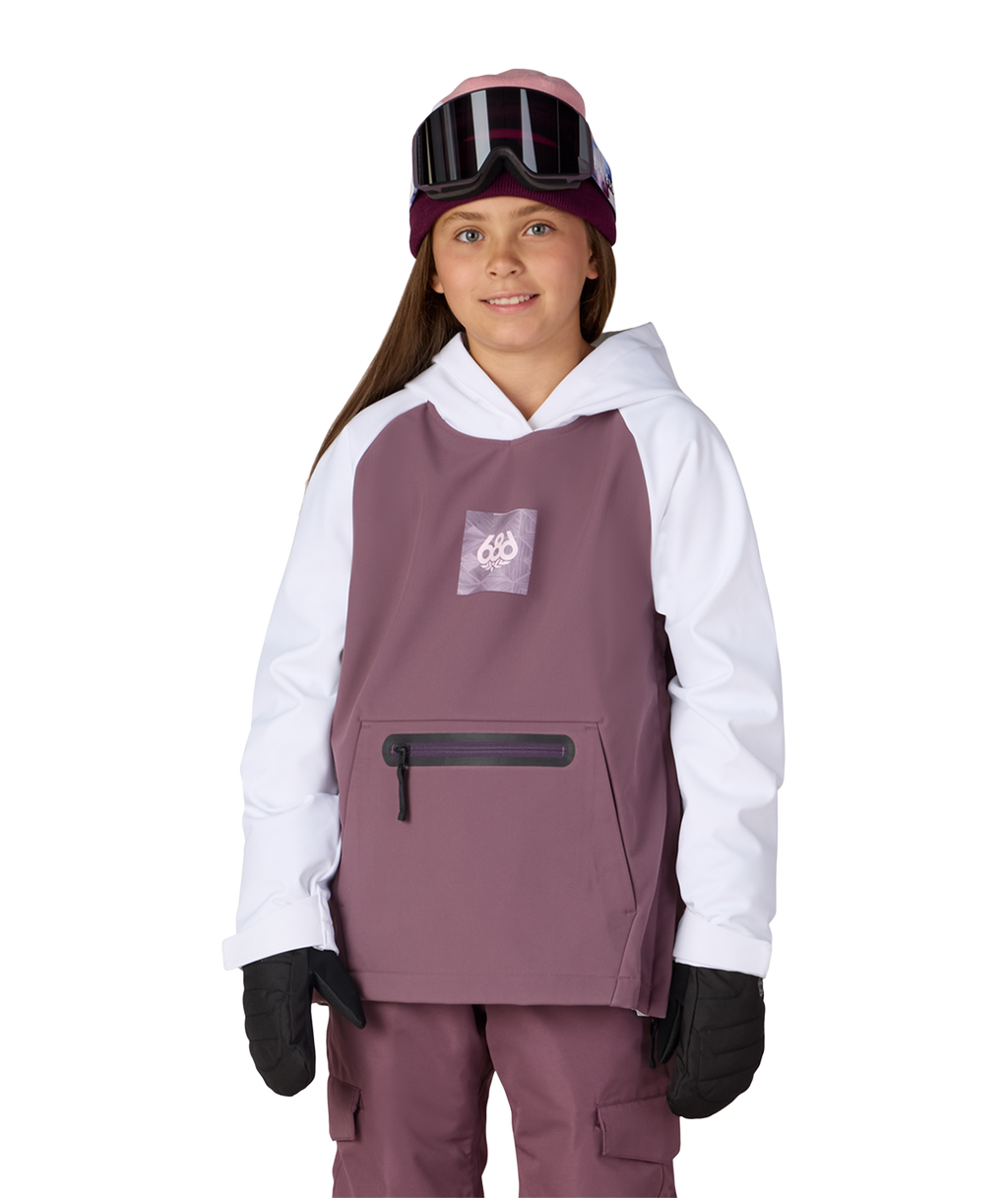 YOUTH WATERPROOF HOODY - WHITE COLORBLOCK