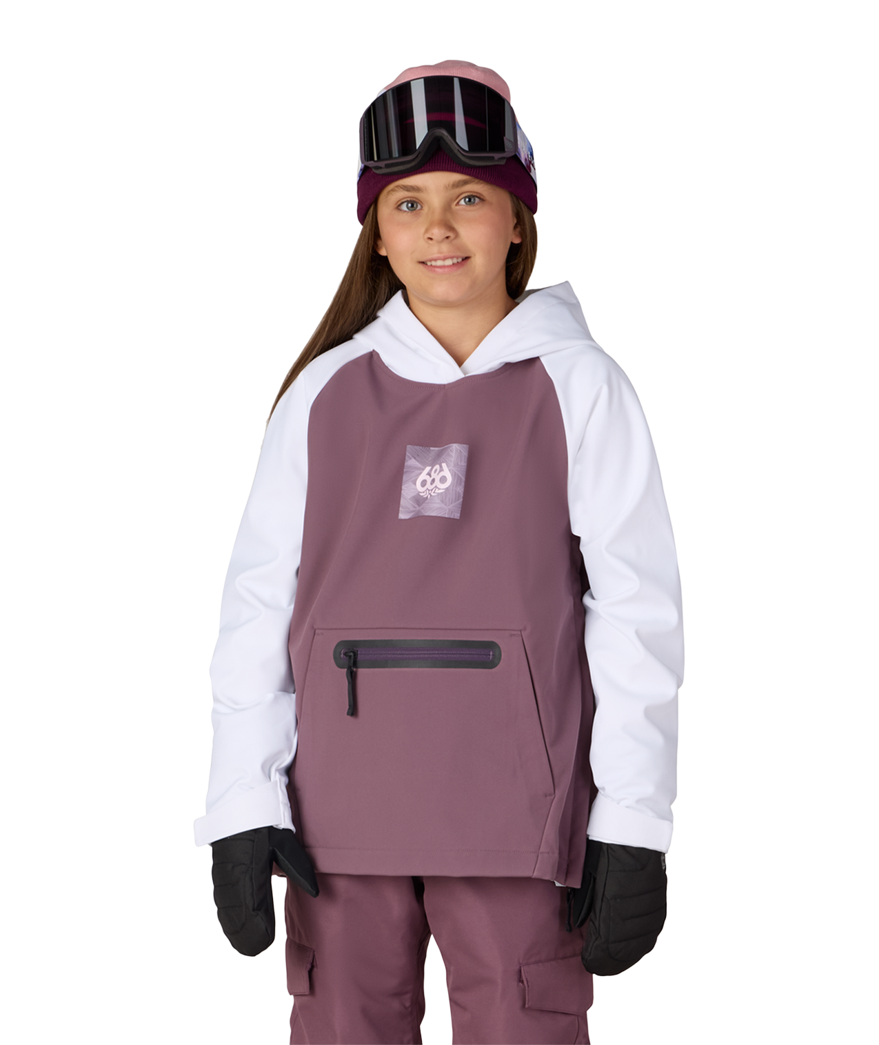 YOUTH WATERPROOF HOODY - WHITE COLORBLOCK